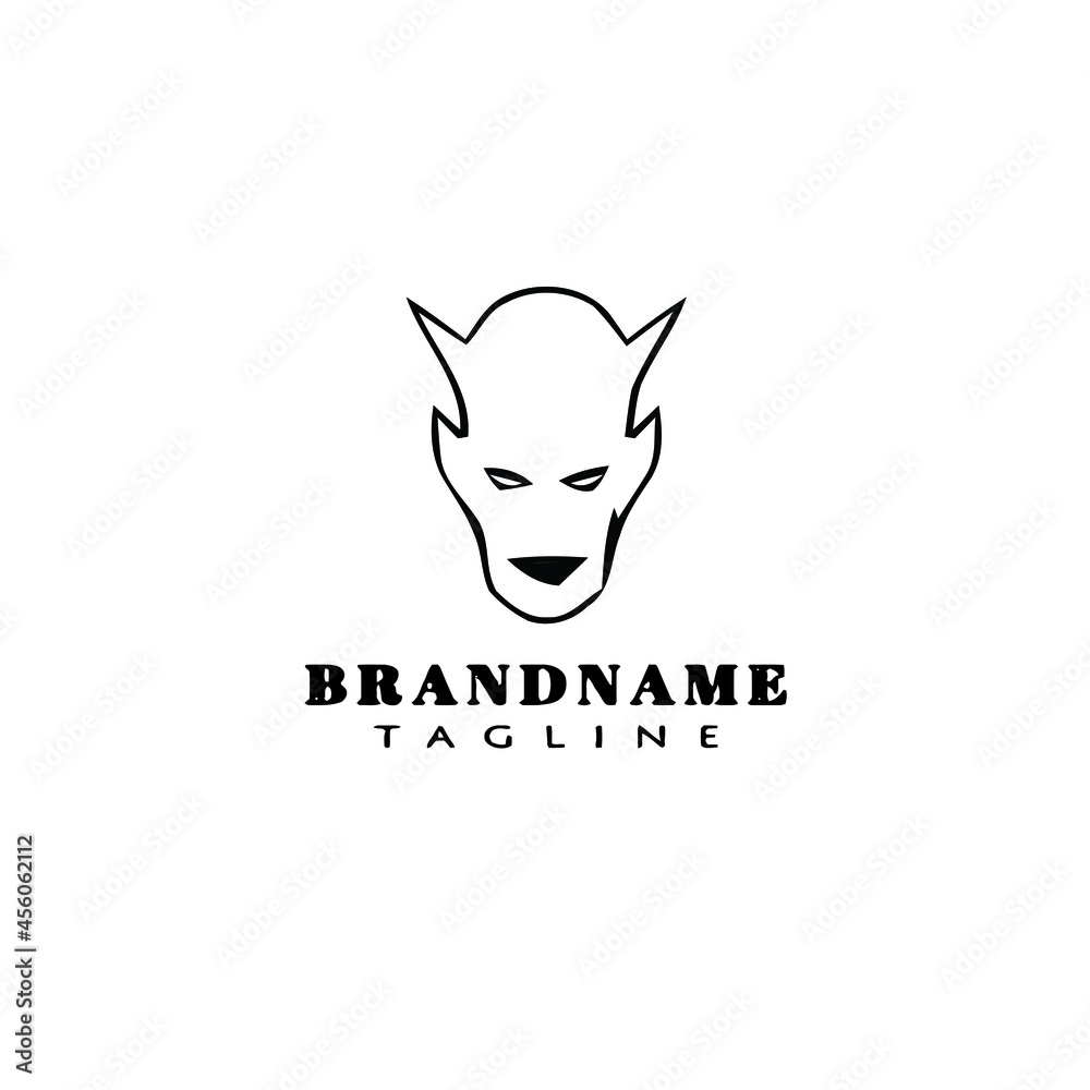 devil face logo icon cartoon design template black isolated vector devil face logo icon cartoon design template black isolated vector