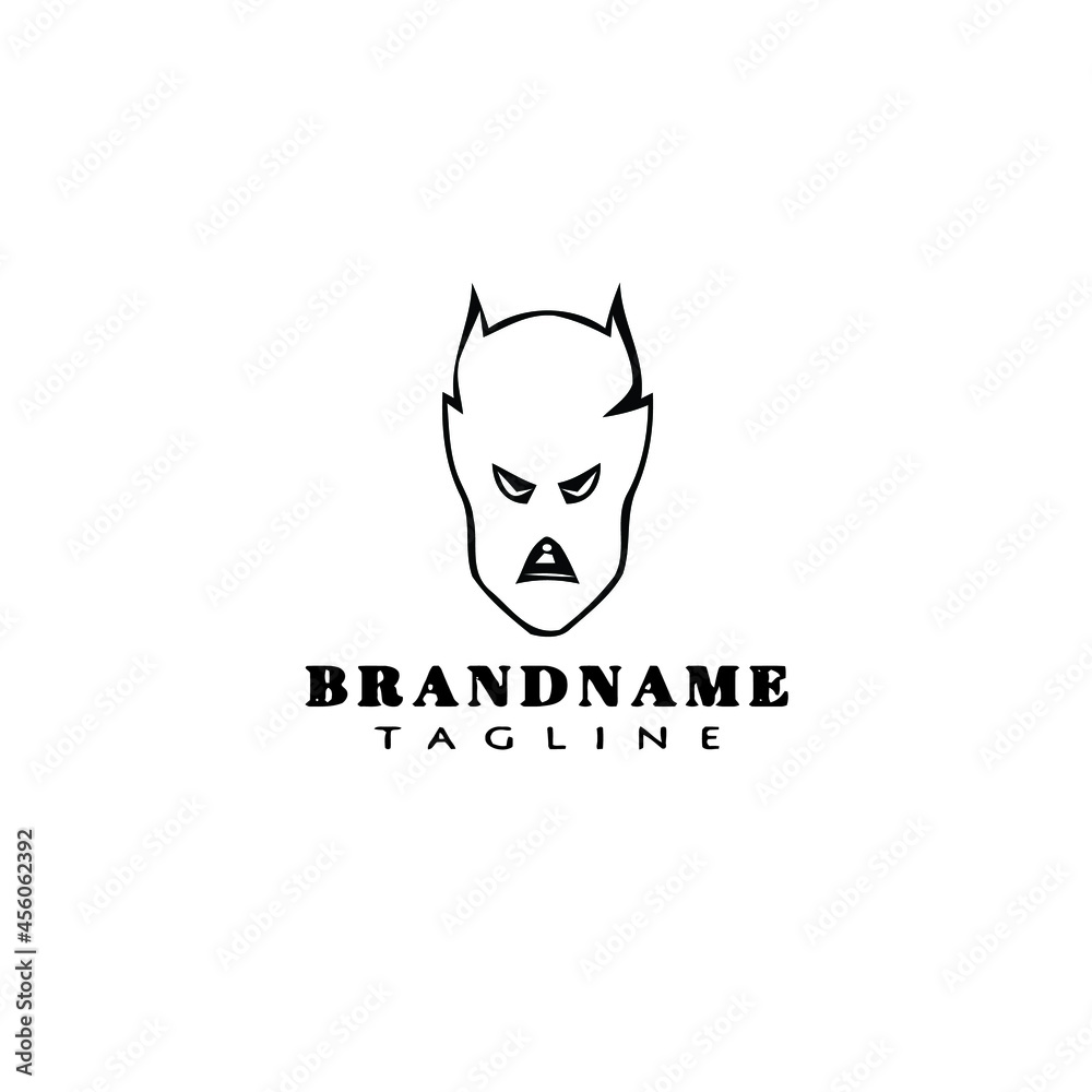 devil face logo icon cartoon design template black cute vector illustration devil face logo icon cartoon design template black cute vector illustration