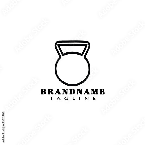 kettle bell logo icon design template vector illustration