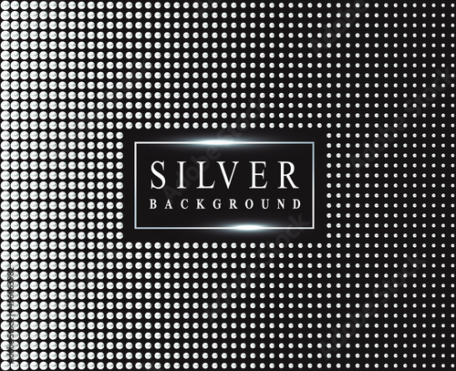 Silver luxury background with beads. Vector illustration.