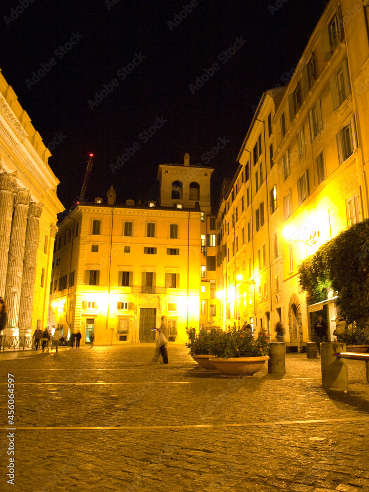 Rome, ITALY - OCTOBER 16, 2011 -
Night streets in the center of Rome.