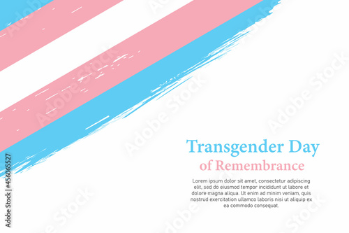 Grunge styled brush stroke flag of Transgender pride