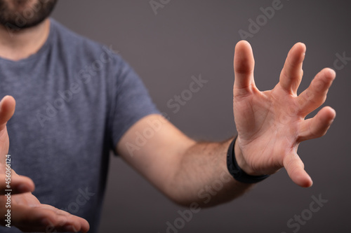 Empty Open Hand in closeup