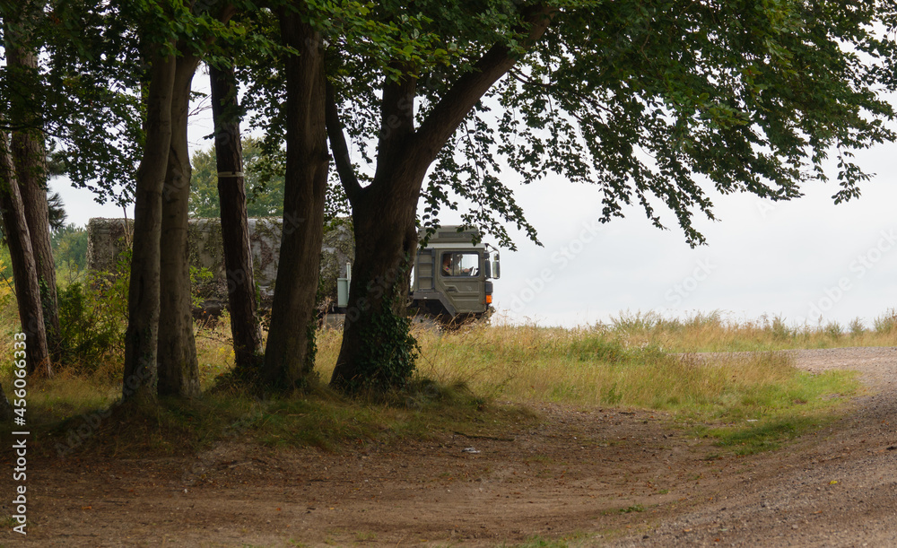 British army MAN SV 4x4 logistics truck vehicle in action on a military exercise, Salisbury Plain Wiltshire UK British army MAN SV 4x4 logistics truck vehicle in action on a military exercise, Salisbury Plain Wiltshire UK