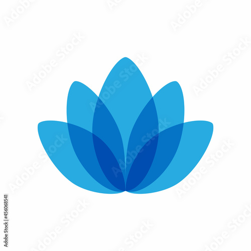 Lotus line style icon, lotos vector logo