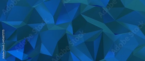 Geometric blue ice low poly background