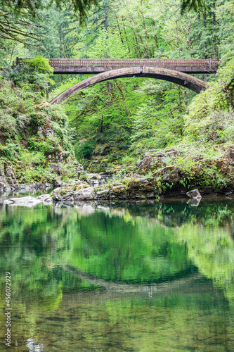 The Moulton Falls Bridge over the East Fork Lewis River.