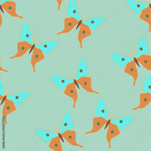 vector pattern with owls and feathers