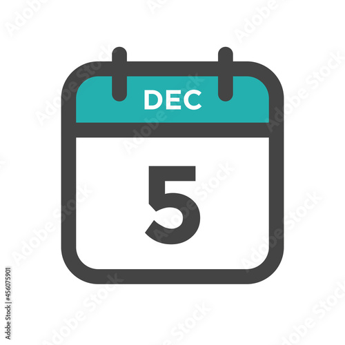December 5 Calendar Day or Calender Date for Deadlines or Appointment