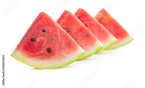 Red sliced watermelon. Pieces of red melon.
