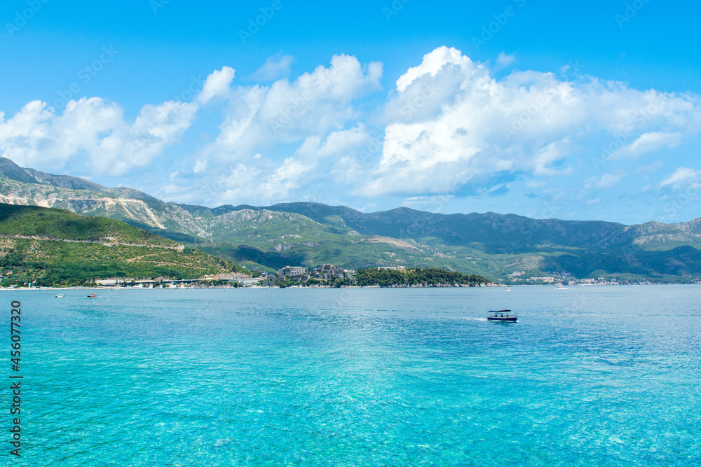 Beautiful summer landscape of the coast of Adriatic Sea, Montenegro