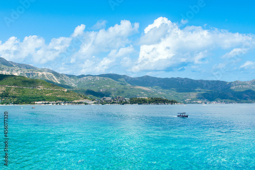 Beautiful summer landscape of the coast of Adriatic Sea  Montenegro