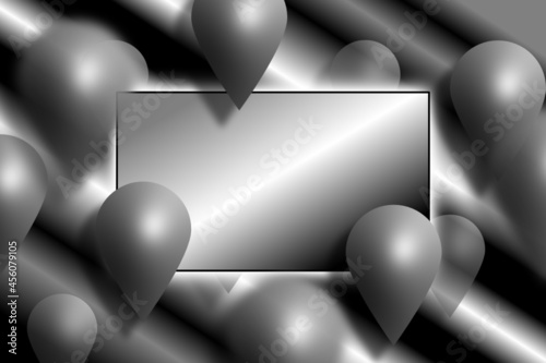 Monochrome Ballons in mehreren Ebenen