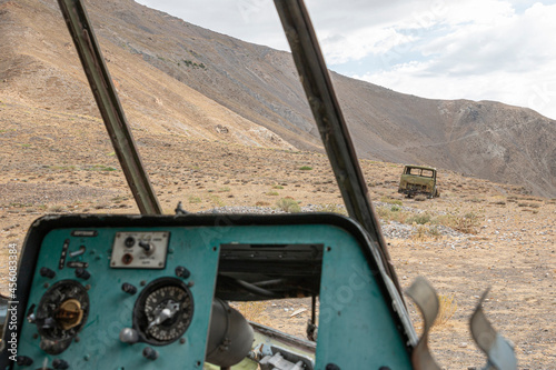 Old military equipment in Panjshir Valley, Afghanistan photo