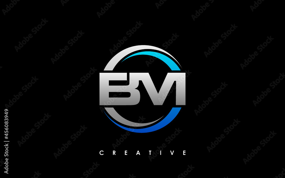 BM Letter Initial Logo Design Template Vector Illustration