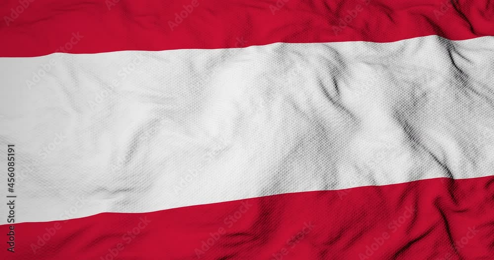 Full frame 3D animation of an Austrian flag waving. Full frame 3D animation of an Austrian flag waving.