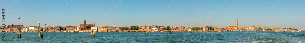 panoramic view to the island of Venice