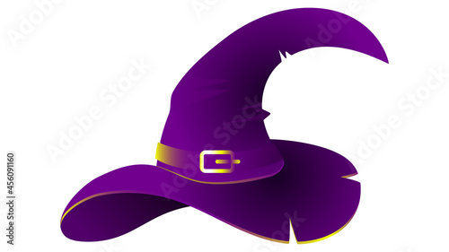 Purple witch hat with a strap
