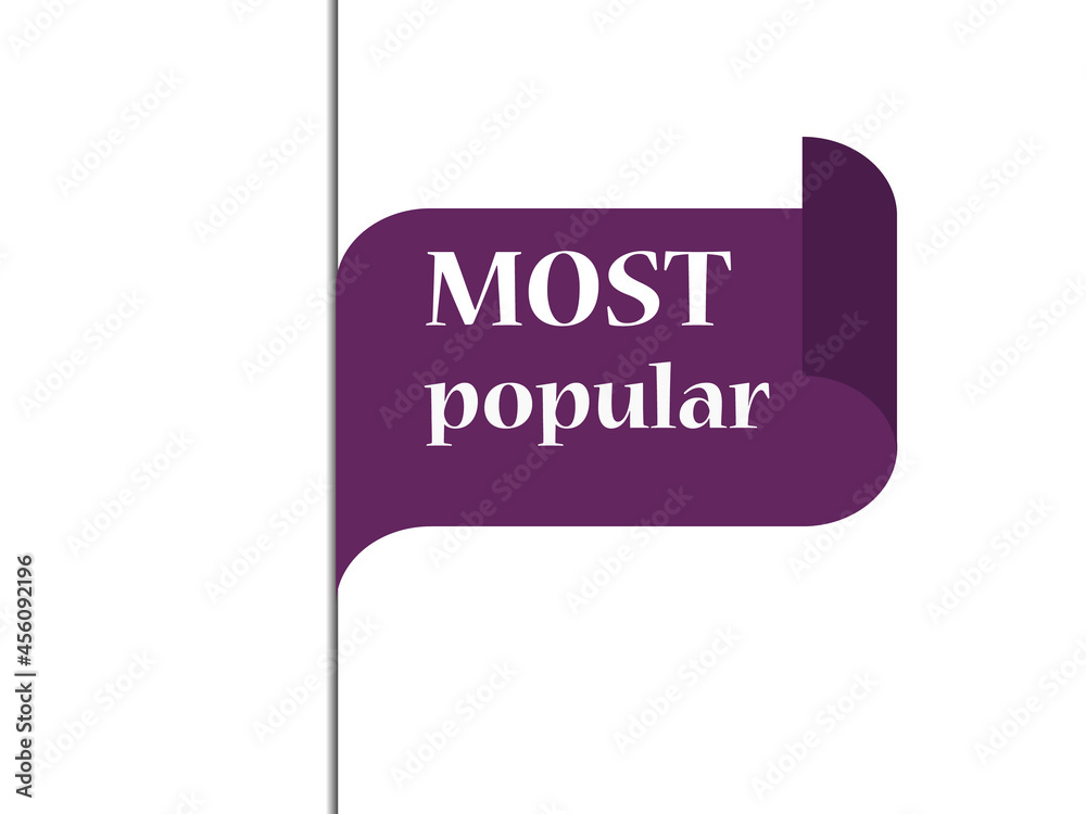 Most Popular Shopping Vector Ribbon Most Popular Shopping Vector Ribbon