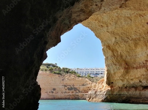 Benagil caves algarve beach portim  o portugal summer travel boat tourism