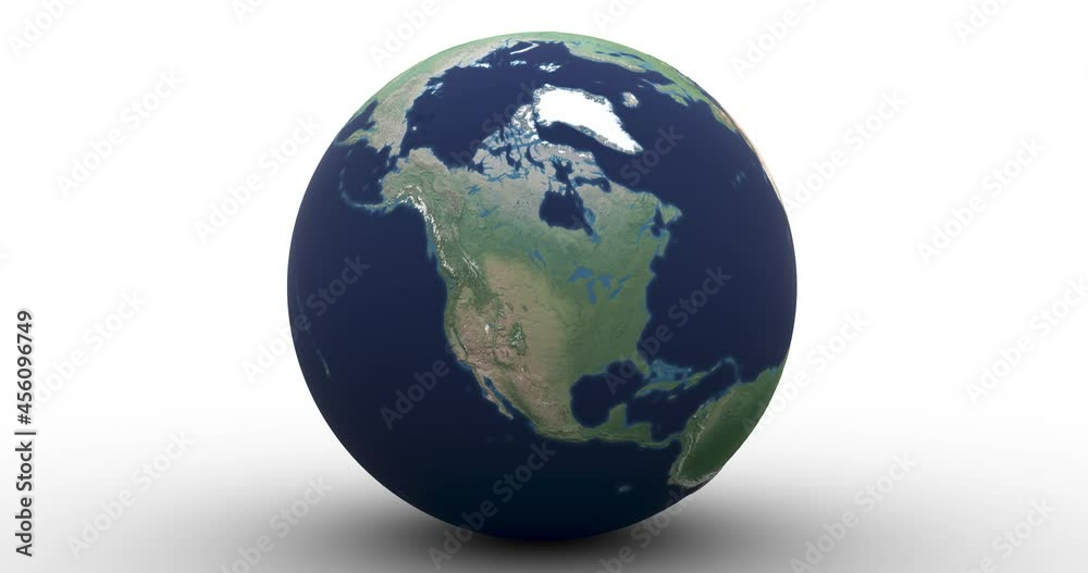 Raised relief globe drops into frame, rolls toward camera and highlights North America. Two versions. In-file luma matte allows you to easily recolor the infinite background. Data: NASA Raised relief globe drops into frame, rolls toward camera and highlights North America. Two versions. In-file luma matte allows you to easily recolor the infinite background. Data: NASA