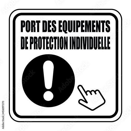 Logo port des équipements de protection individuelle.