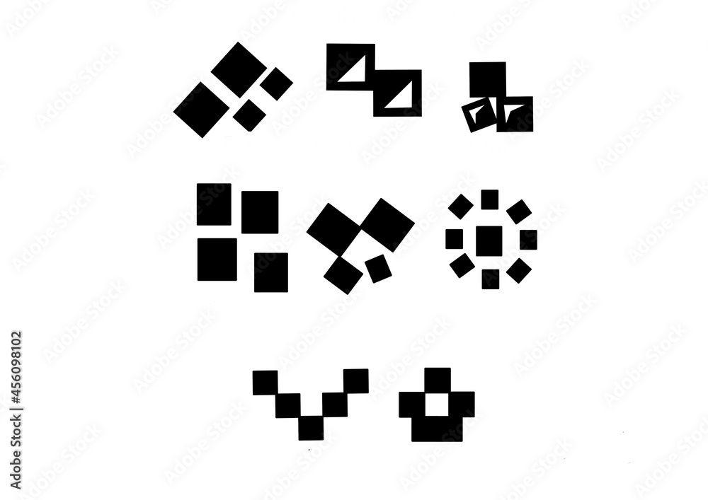 Abstract cubic shapes in different forms Abstract cubic shapes in different forms