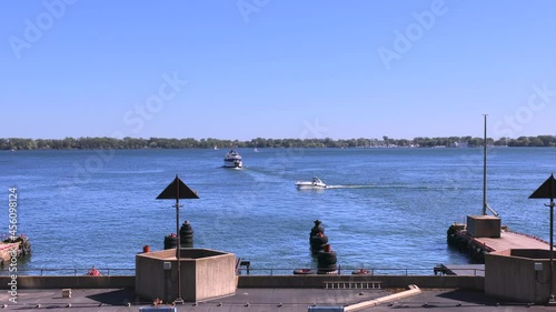 Toronto Islands Ferry bringing passengers to the Central Island and Hanlan Point from Toronto downtown Jack Layton Ferry terminal. photo