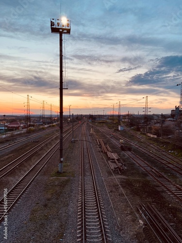 railway in the sunset © Владислав Кодак
