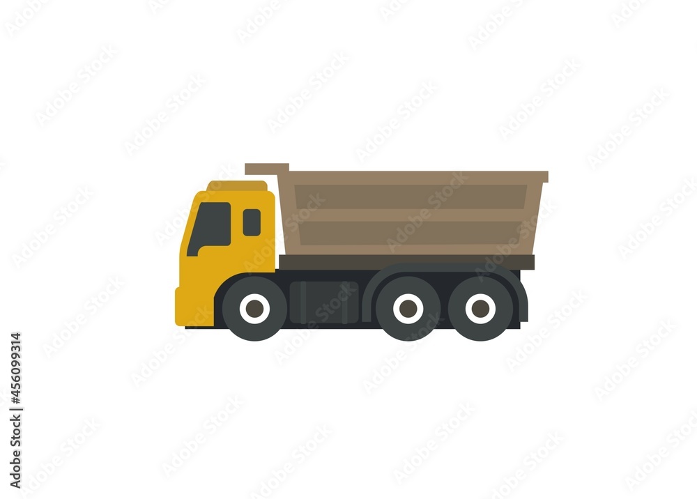 Multi purpose truck. Simple flat illustration.