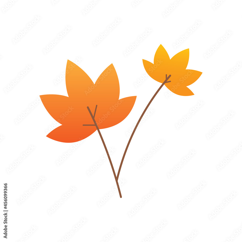Naklejka premium autumn leaf icon. vector illustration 