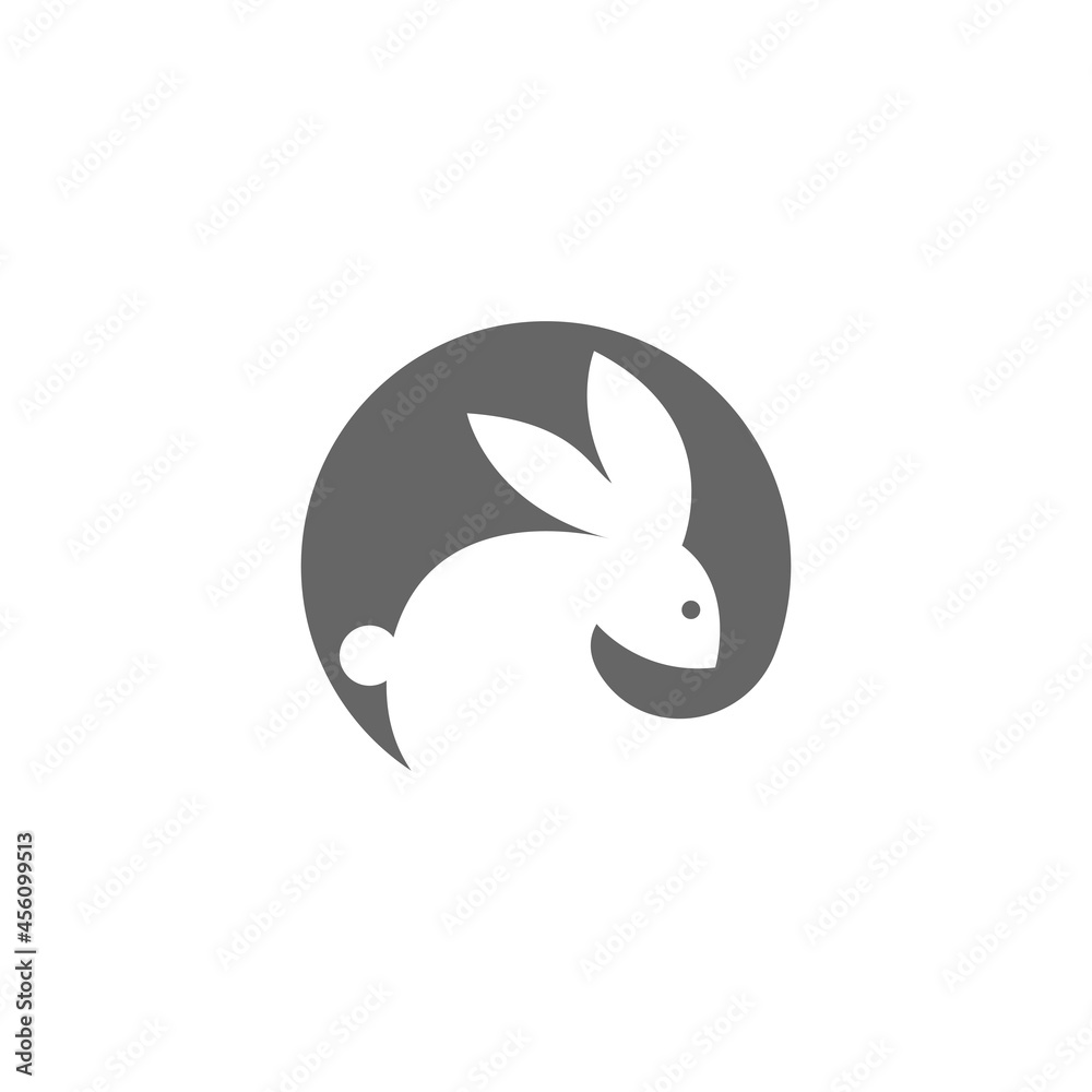 Rabbit logo icon design vector template