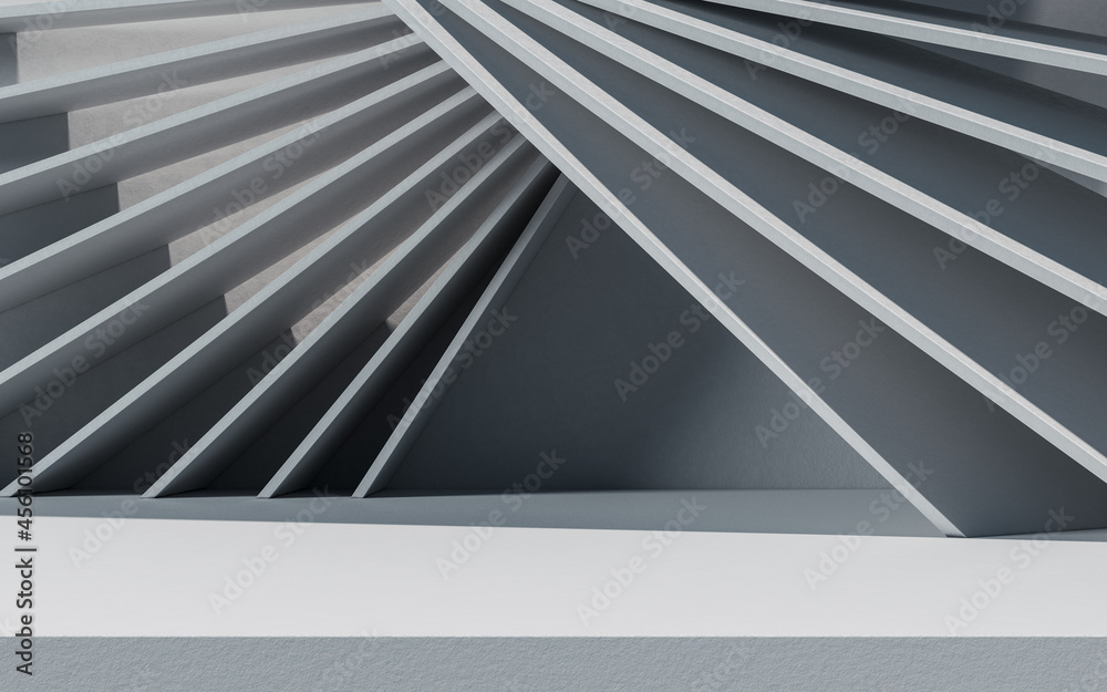 Fototapeta premium Abstract geometric architecture, 3d rendering.