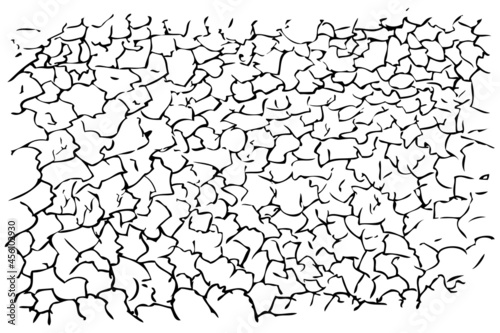 Simple Vector Hand Draw Sketch Crack and Dry Land
