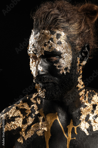 Handsome young man with bla...