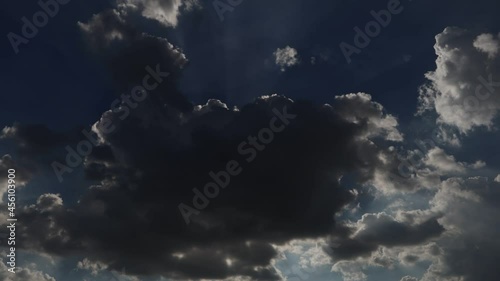Time-lapse view of moving clouds at noon.