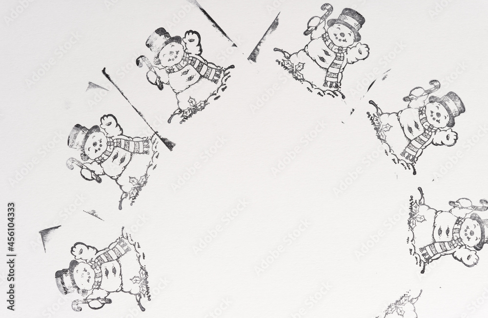 Fototapeta premium christmas themed rubber stamp background