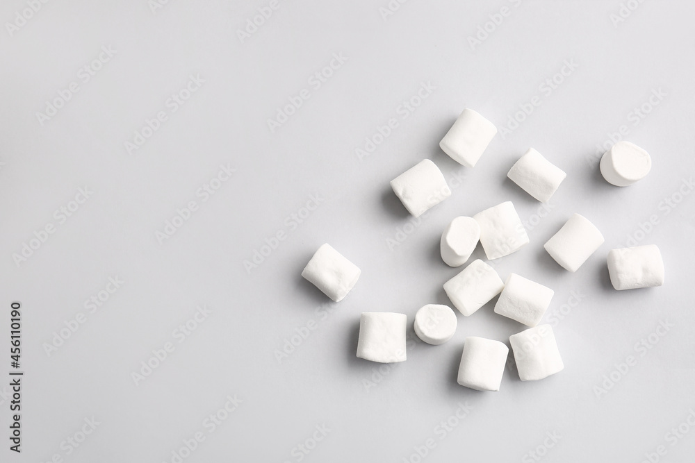 Tasty marshmallows on light background Tasty marshmallows on light background