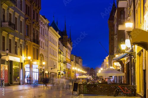 Image of Torun city historical streets and building at evening in Poland © JackF