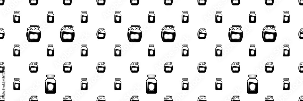 Glass Jar Icon Seamless Pattern M_2109001 Glass Jar Icon Seamless Pattern M_2109001