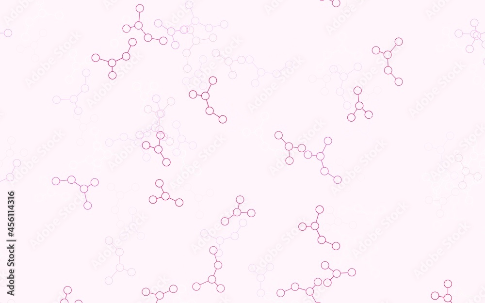 Light Pink vector pattern with artificial intelligence network.