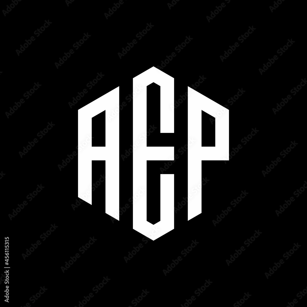 AEP Initial three letter logo hexagon AEP Initial three letter logo hexagon