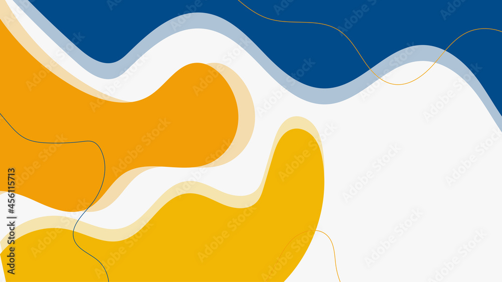 Abstract creative universal artistic templates in blue yellow color. Good for poster, card, invitation, flyer, cover, banner, placard, brochure and other graphic design