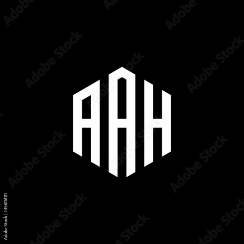 AAH Initial three letter logo hexagon