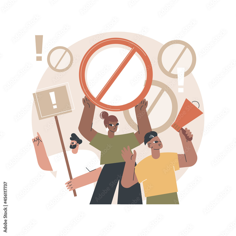 Public backlash abstract concept vector illustration. Public reaction, bias and discrimination, minority rights, group protest, social media, sexual harassment, people outrage abstract metaphor. Public backlash abstract concept vector illustration. Public reaction, bias and discrimination, minority rights, group protest, social media, sexual harassment, people outrage abstract metaphor.