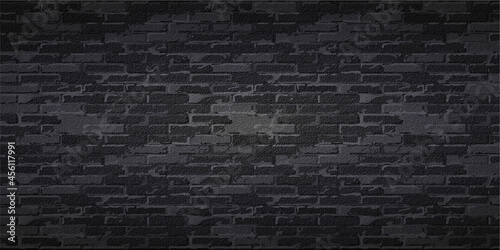 realistic horizontal black brick vector background editable image