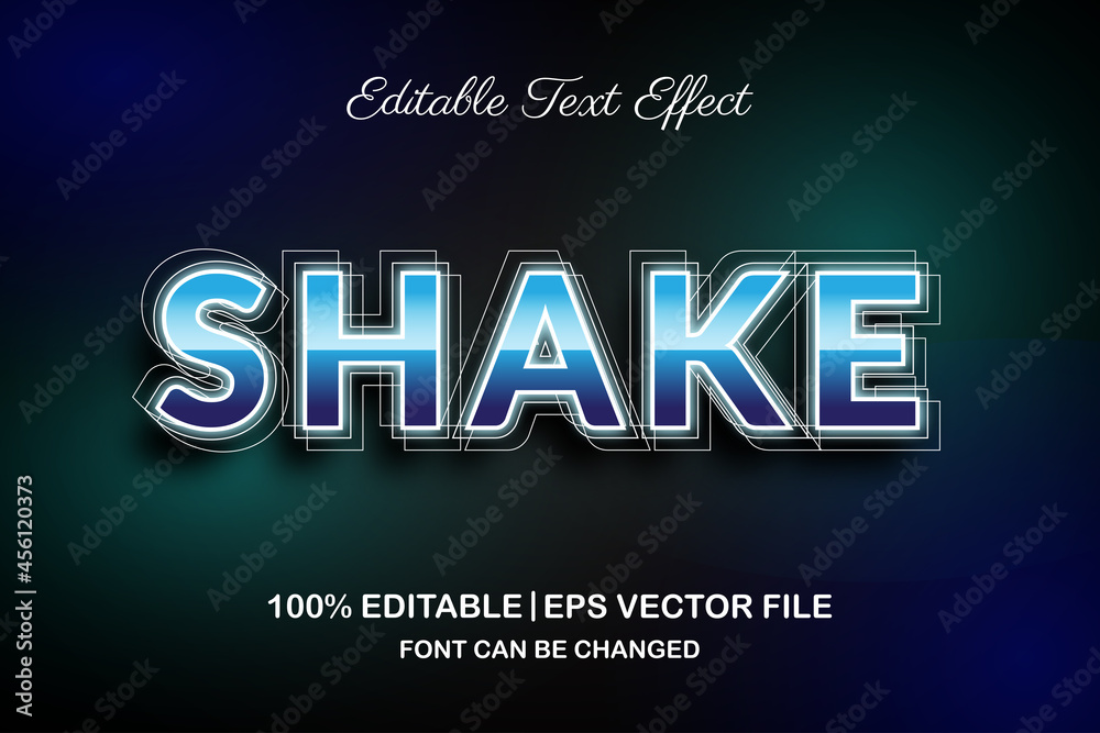 shake 3d editable text effect