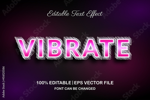 vibrate 3d editable text effect