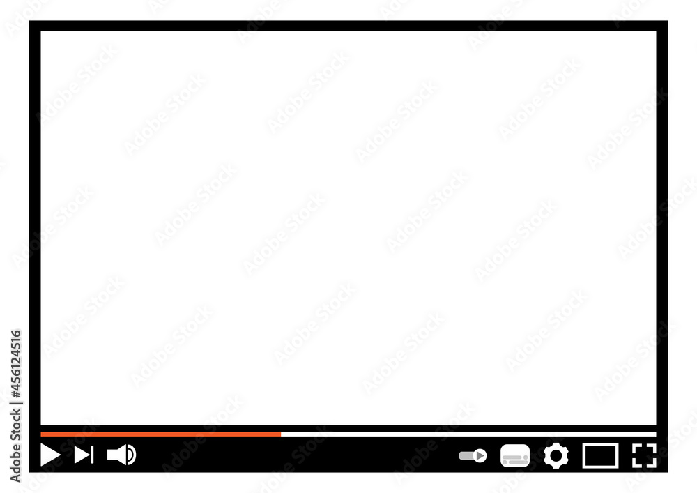 動画　再生　白画面　フレーム　背景
