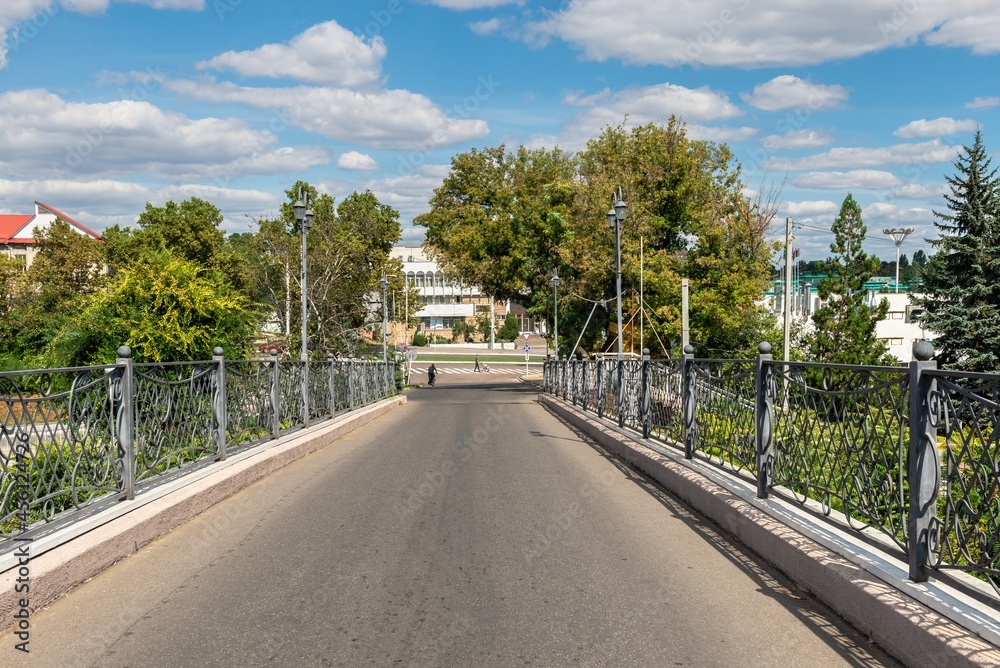 Obraz na płótnie Bridge over the Dniester river in Tiraspol, Transnistria w salonie